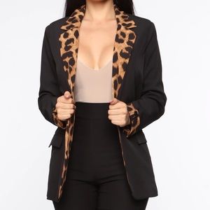 Leopard Lined Blazer